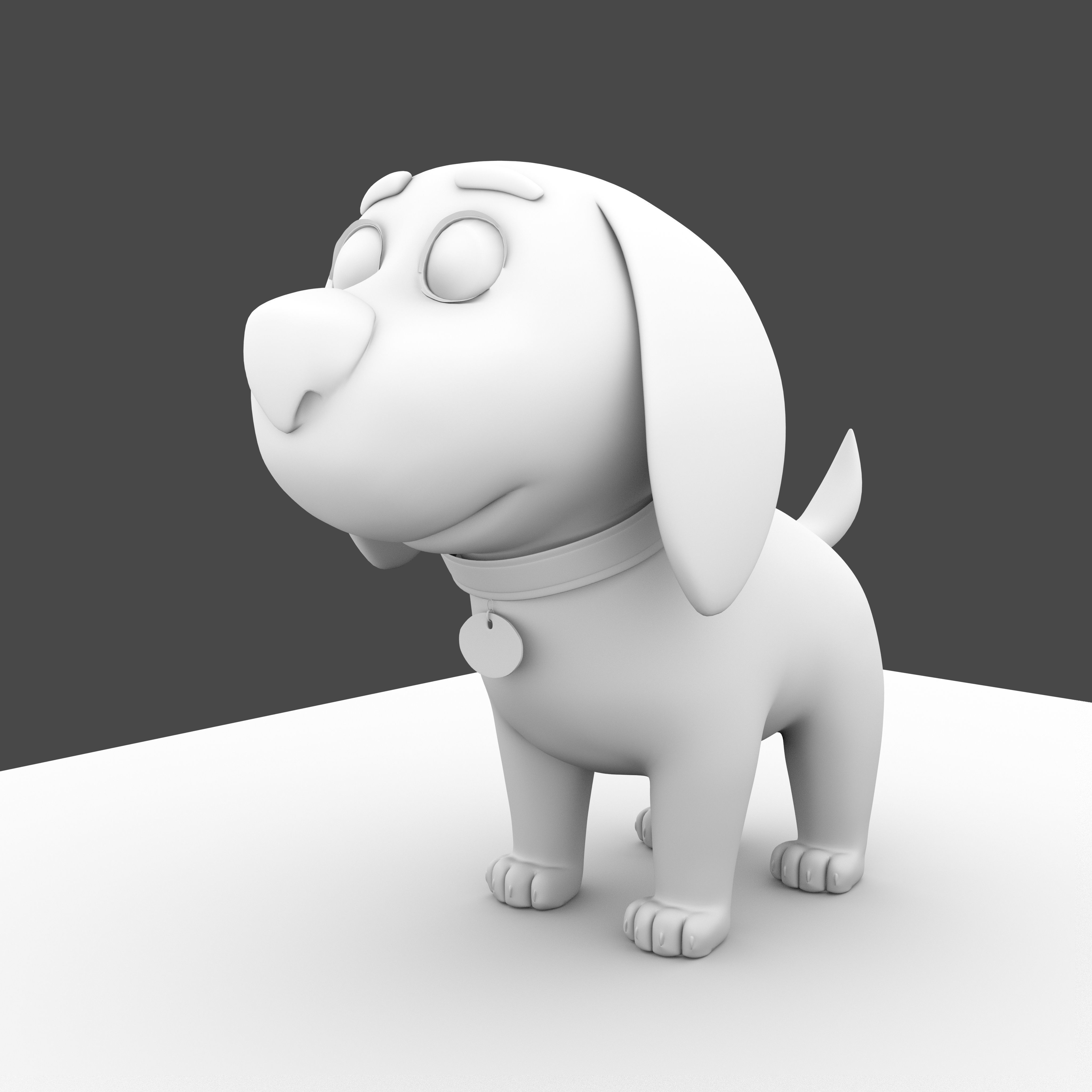 cute puppy 3d model 3D model_1
