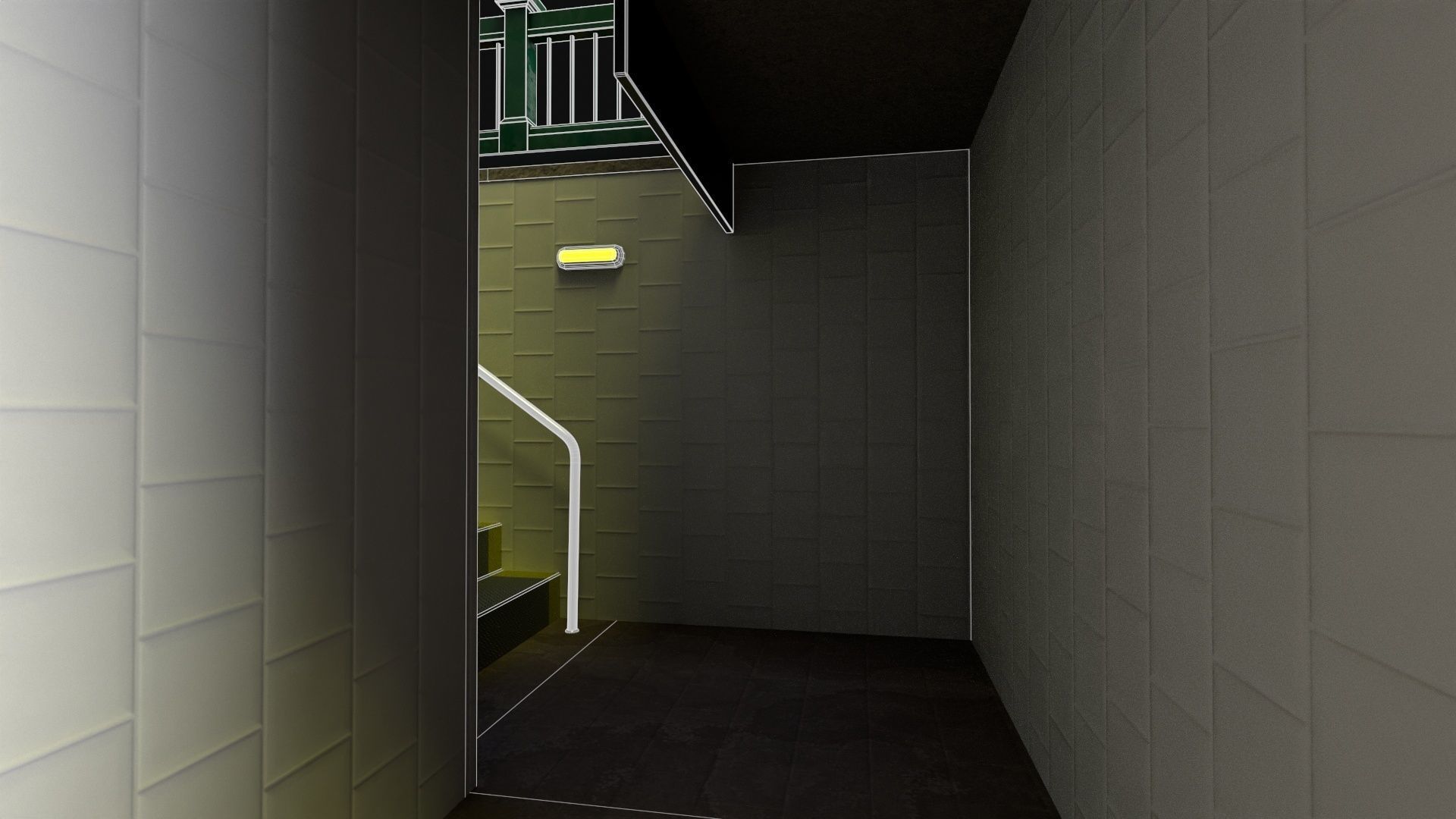 Subway Entrance - Street Props PBR Low-poly 3D model_13