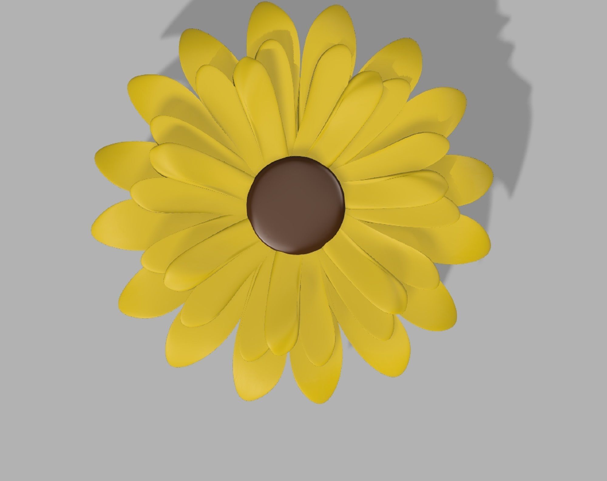 Sunflower flower 3D print model_1