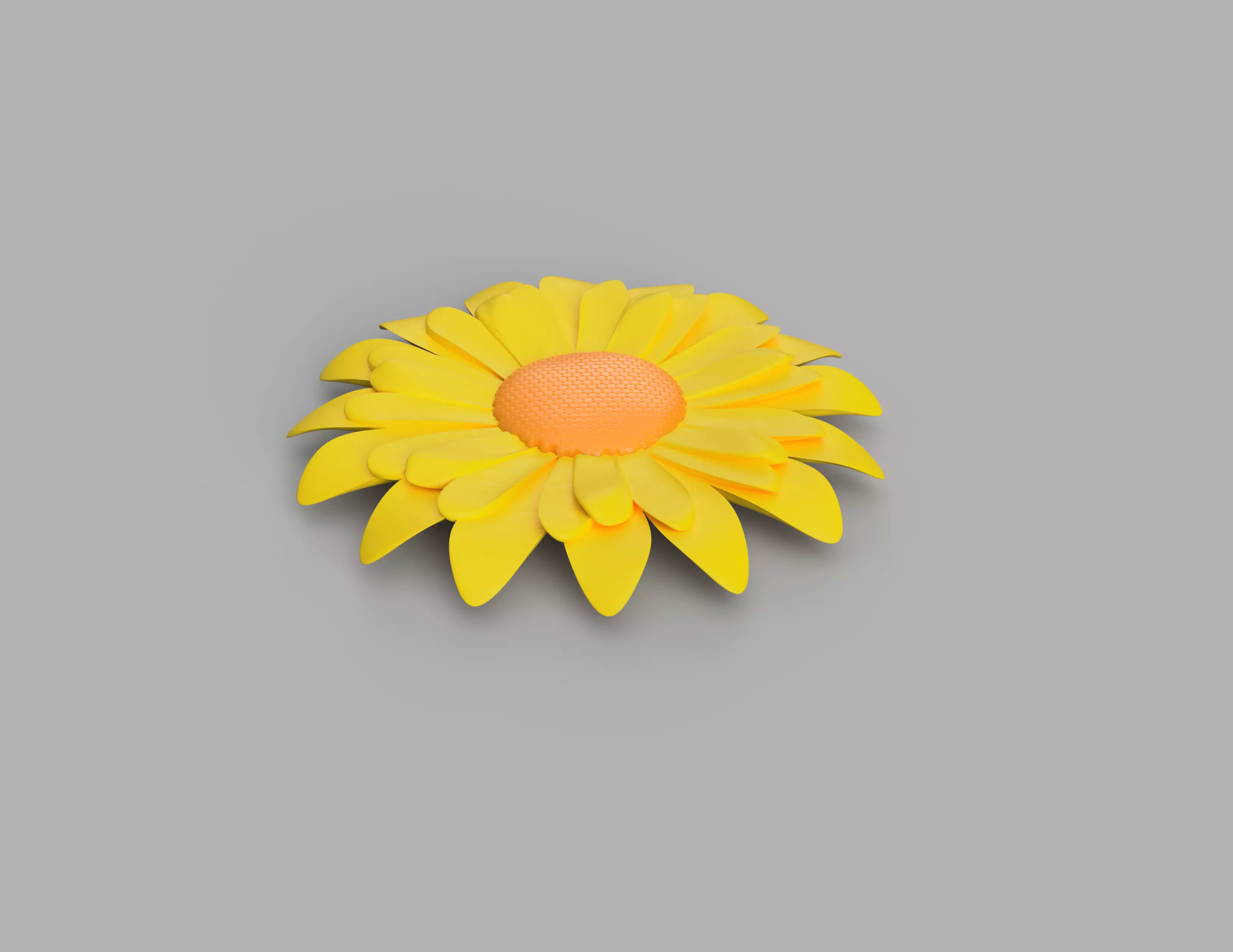 Sunflower flower 3D print model_0
