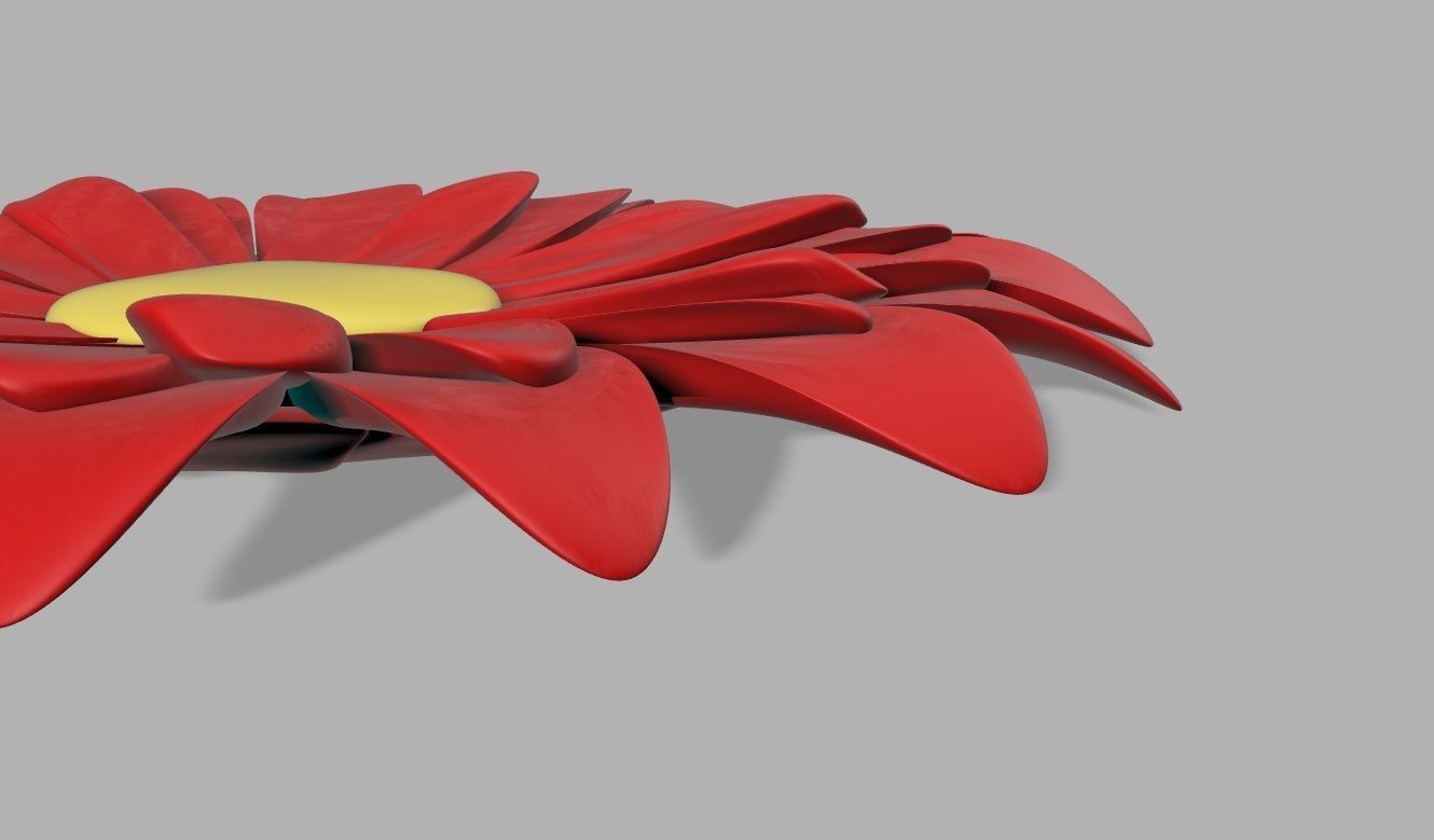 Sunflower flower 3D print model_3