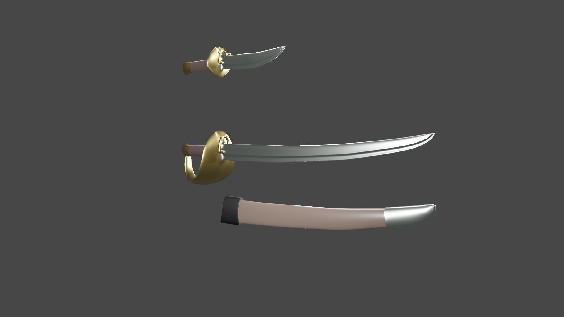 Pirate Boatswain Low-poly 3D model_37