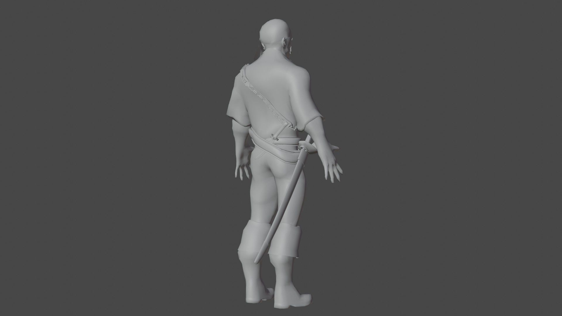 Pirate Boatswain Low-poly 3D model_24