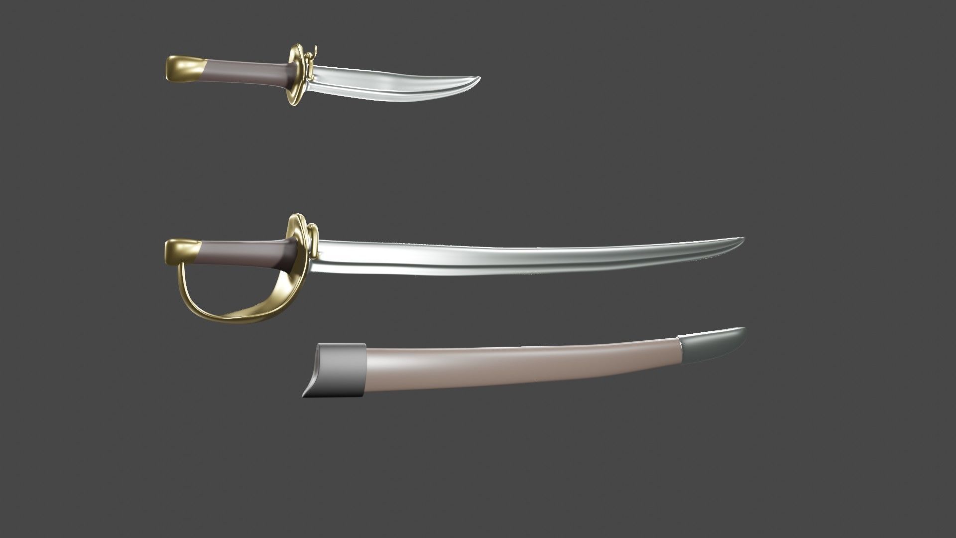 Pirate Boatswain Low-poly 3D model_34