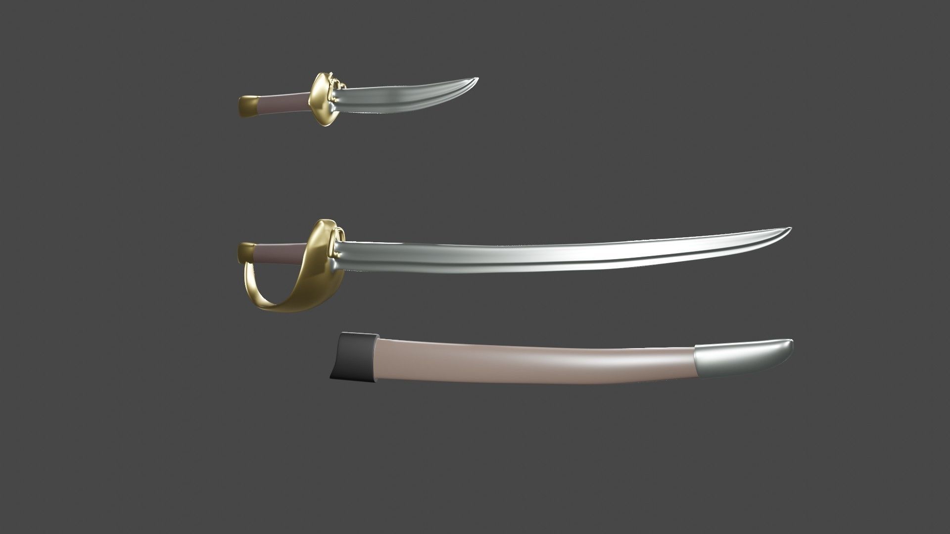 Pirate Boatswain Low-poly 3D model_36