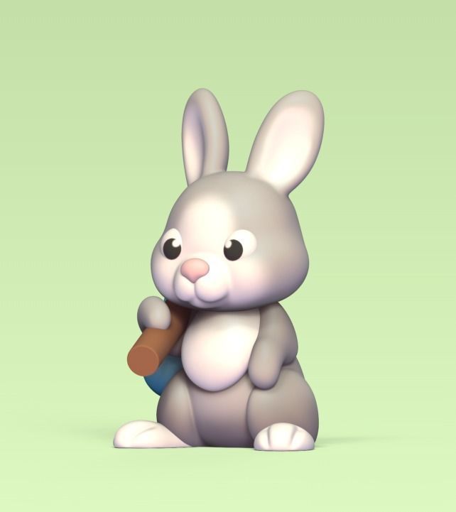 Travelling Bunny 3D print model_1