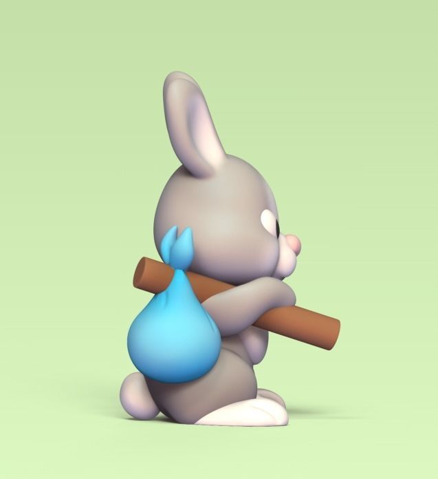 Travelling Bunny 3D print model_2