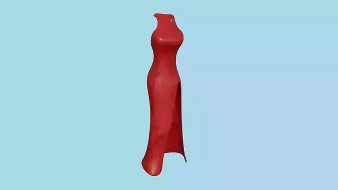 Red Female Dress - Woman Character Design Fashion Low-poly 3D model Red Female Dress - Woman Character Design Fashion Low-poly 3D model