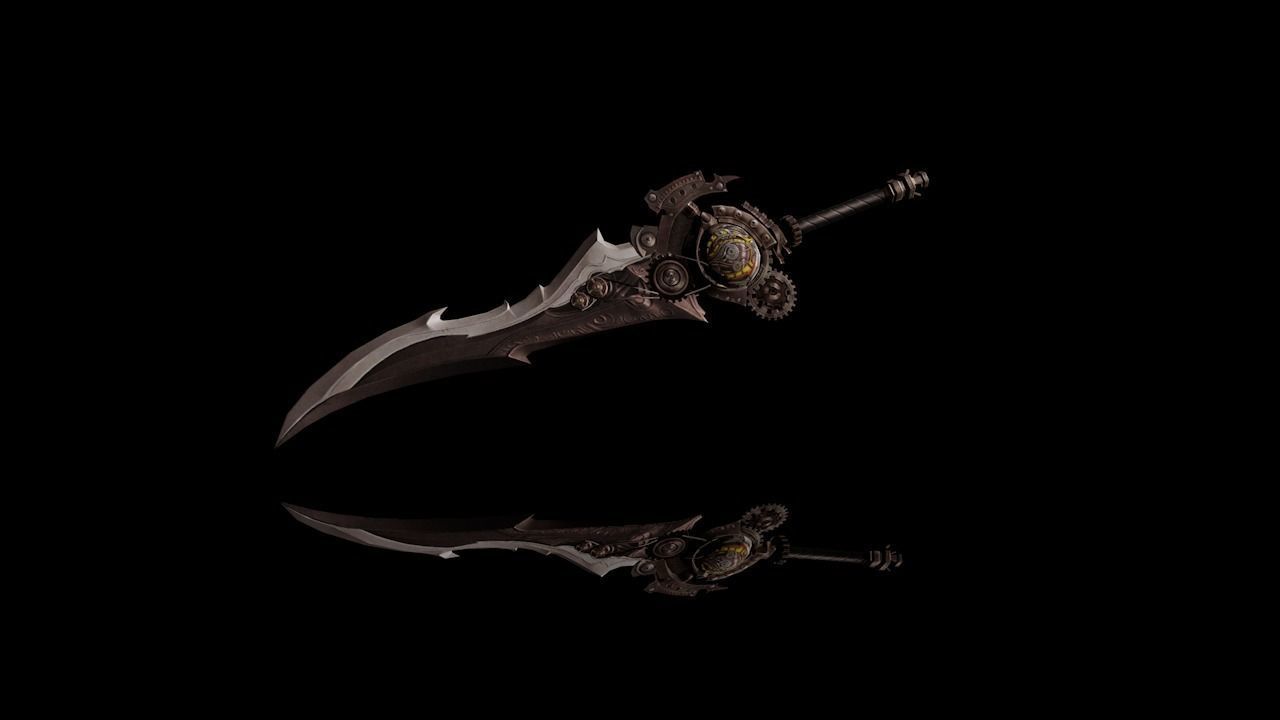 Steampunk Big Sword 3D model_1