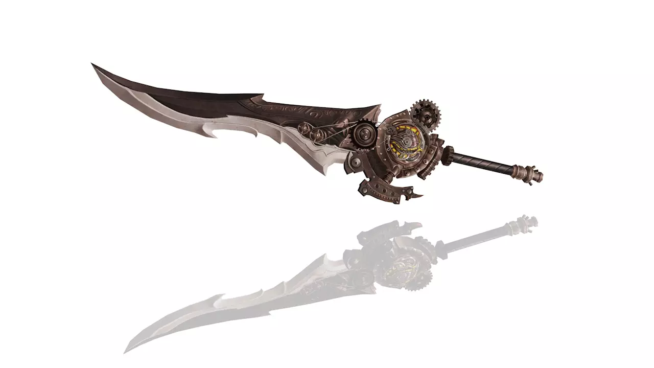 Steampunk Big Sword 3D model_0