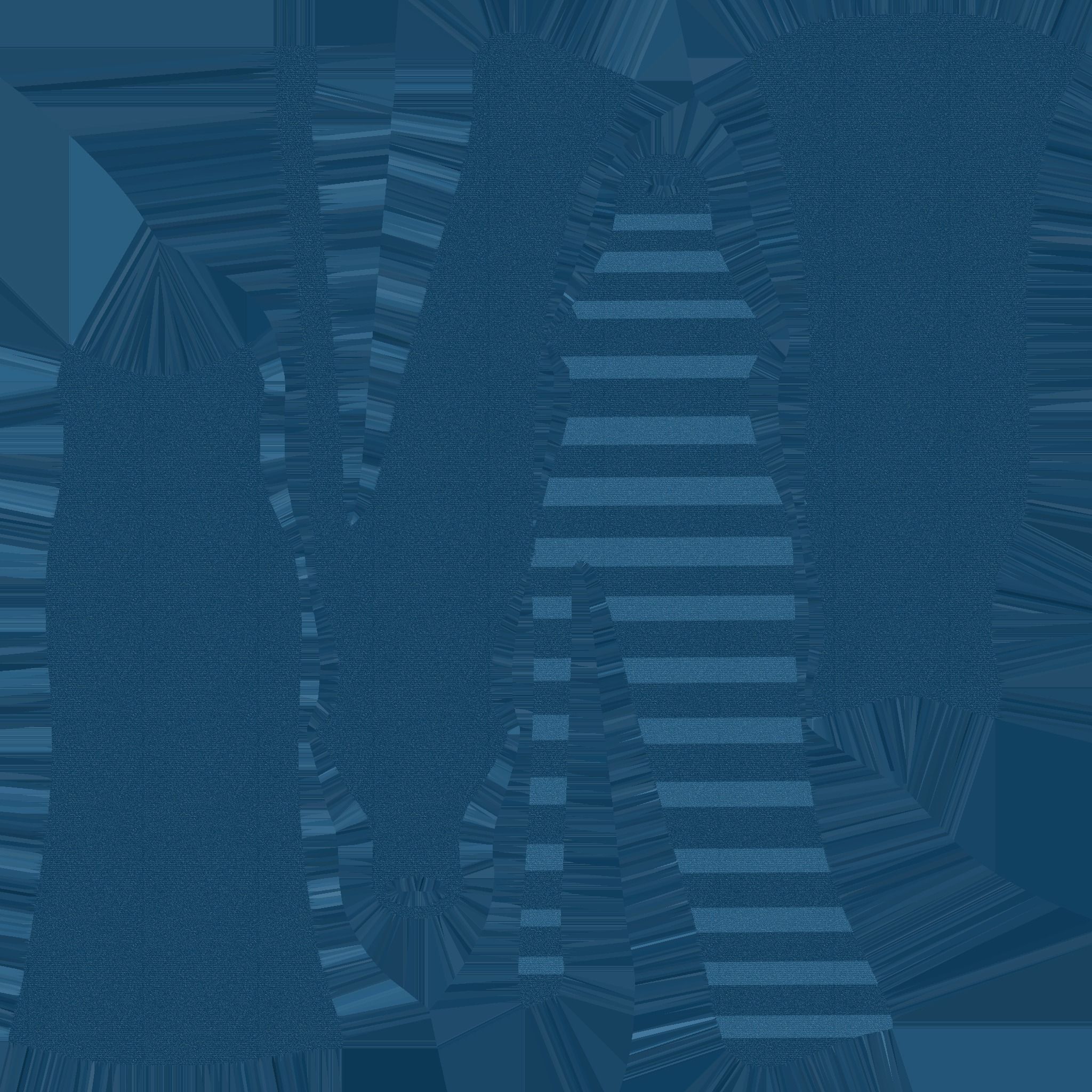 Blue Stripes Female Dress - Woman Character Design Fashion Low-poly 3D model_12