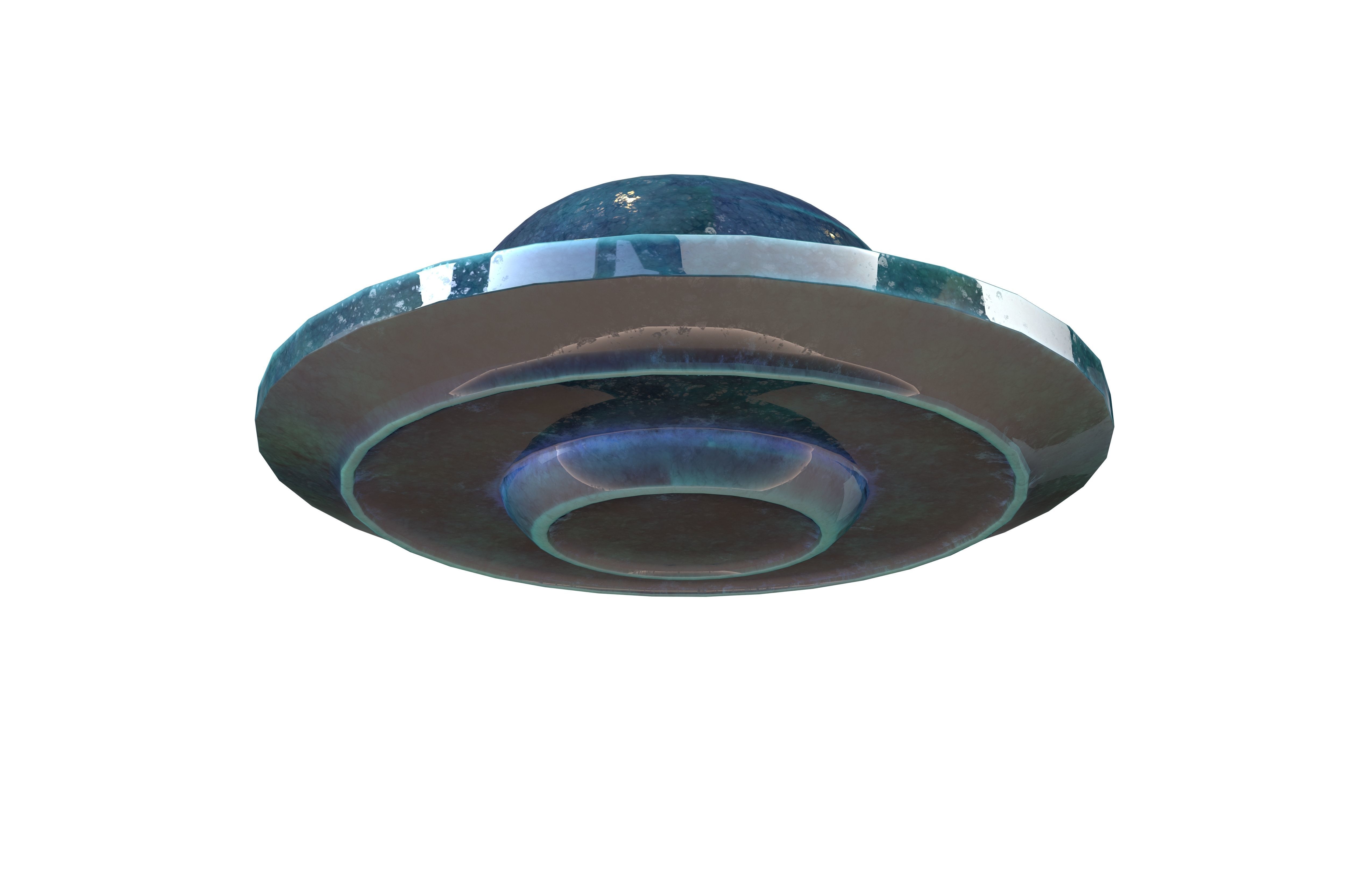Cartoon UFO v1 004 Low-poly 3D model_3