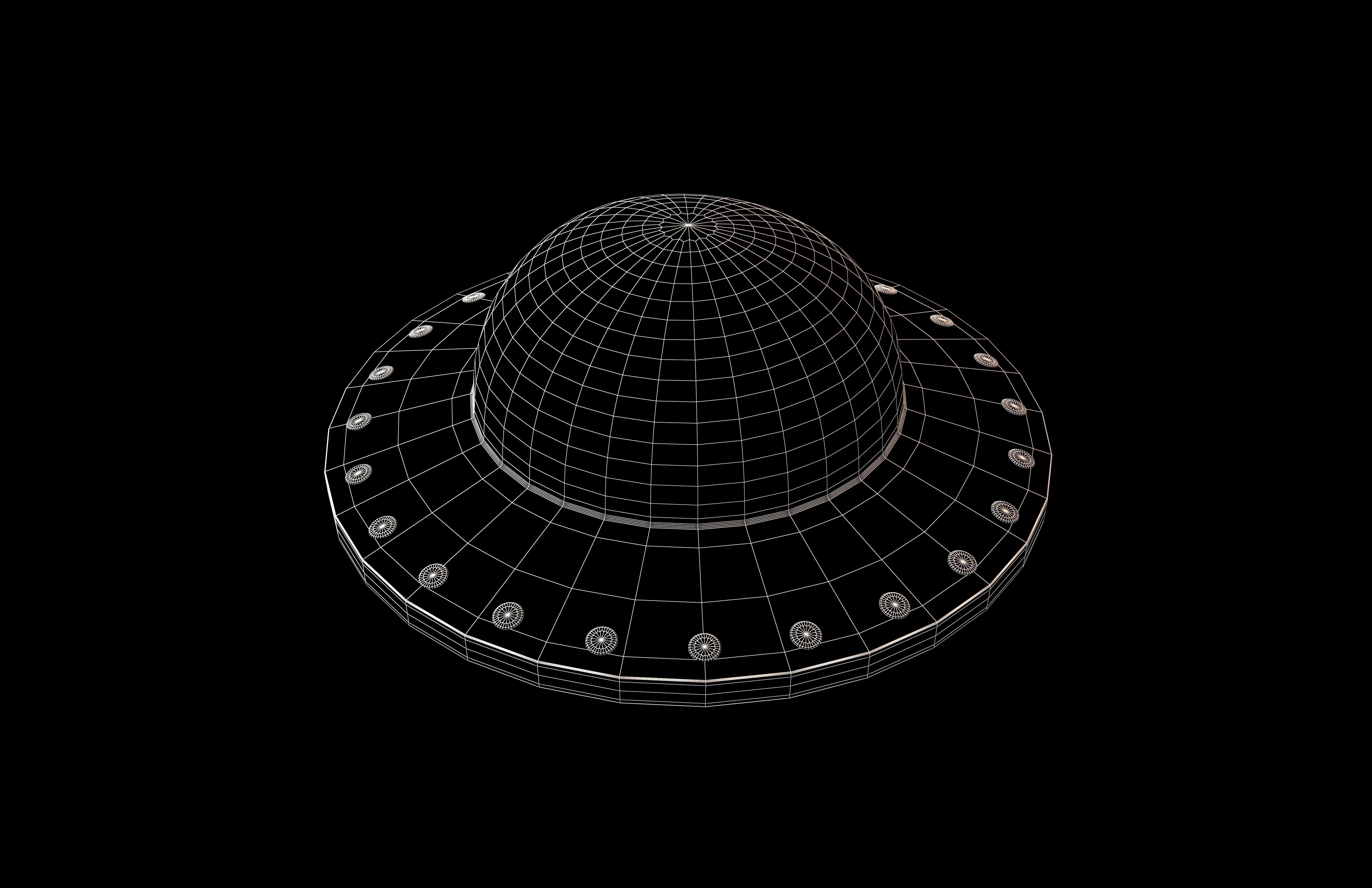 Cartoon UFO v1 004 Low-poly 3D model_4