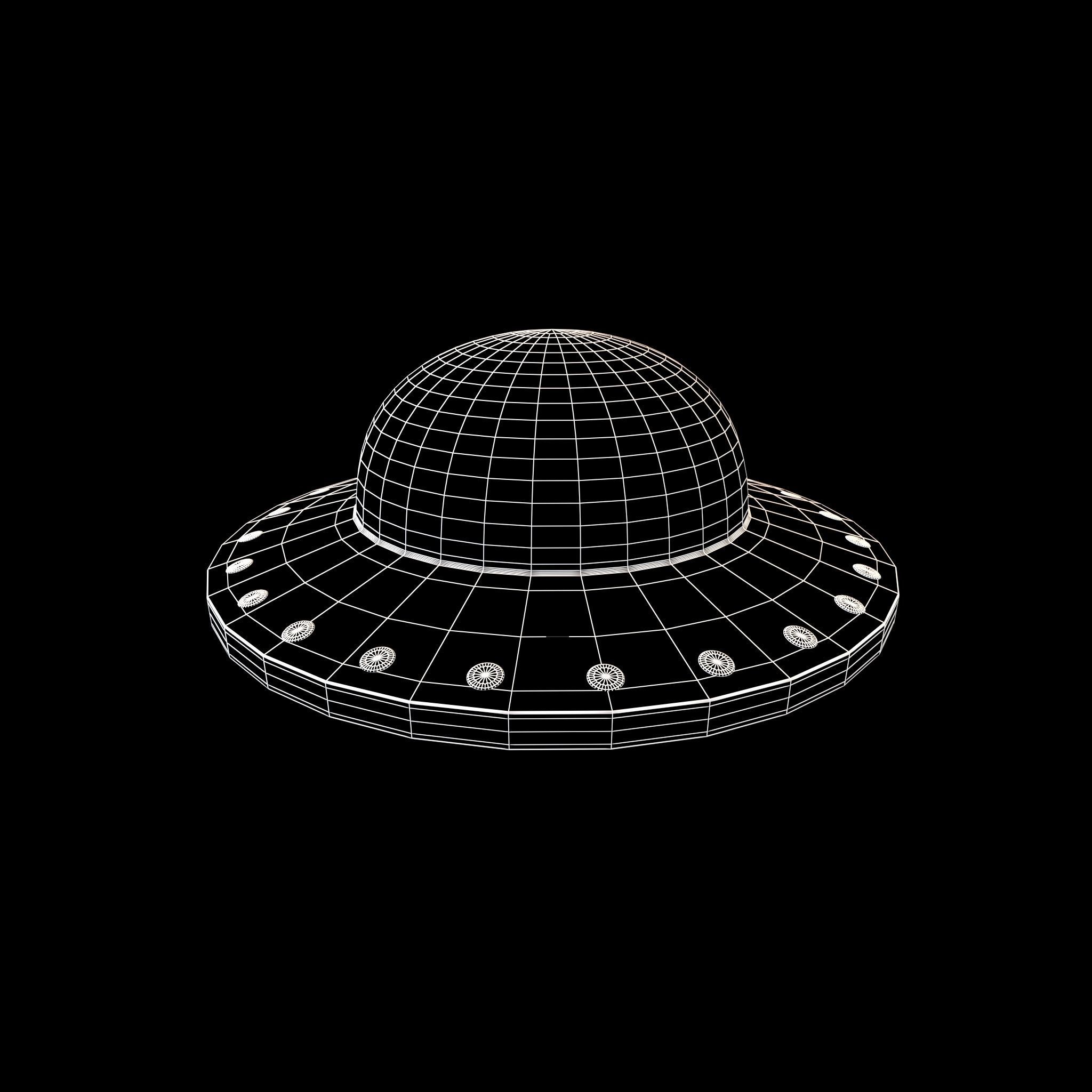 Cartoon UFO v1 004 Low-poly 3D model_5