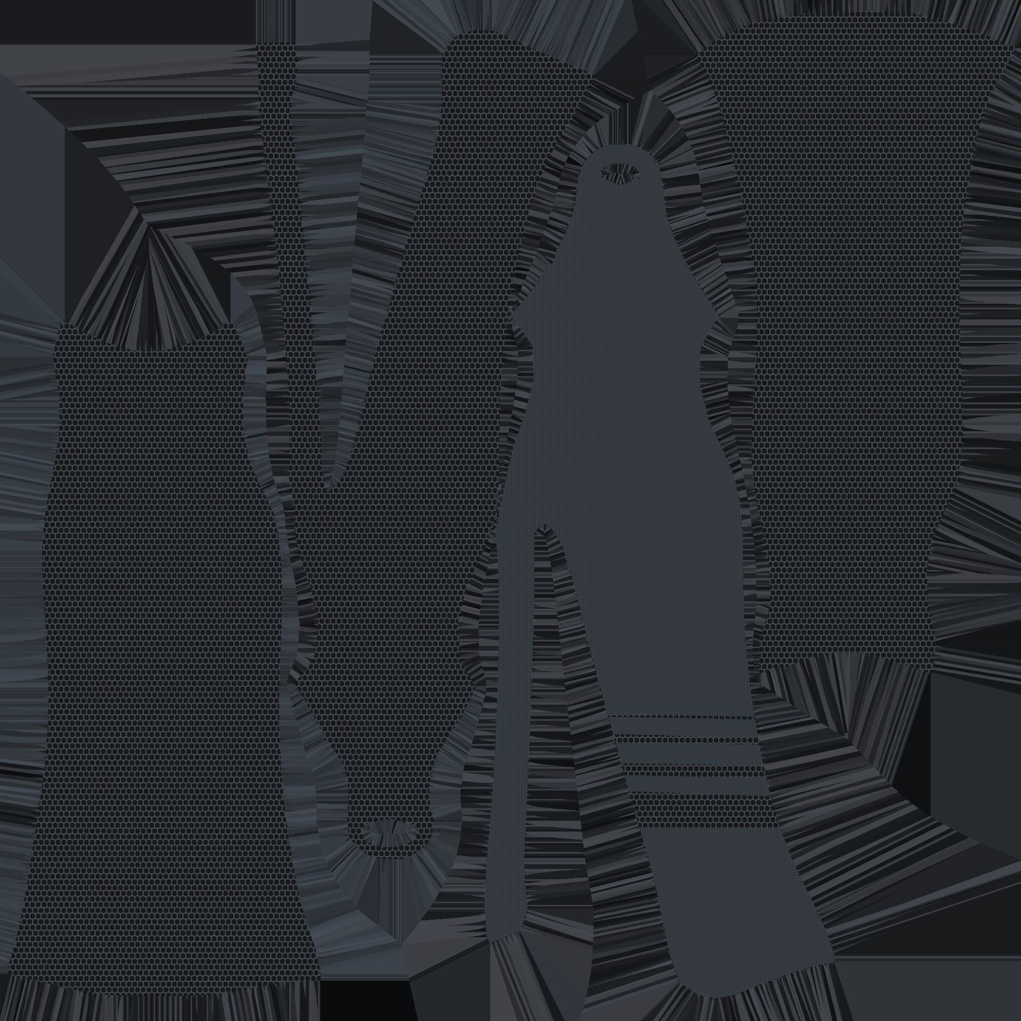 Dark Gray Female Dress - Woman Character Design Fashion Low-poly 3D model_12