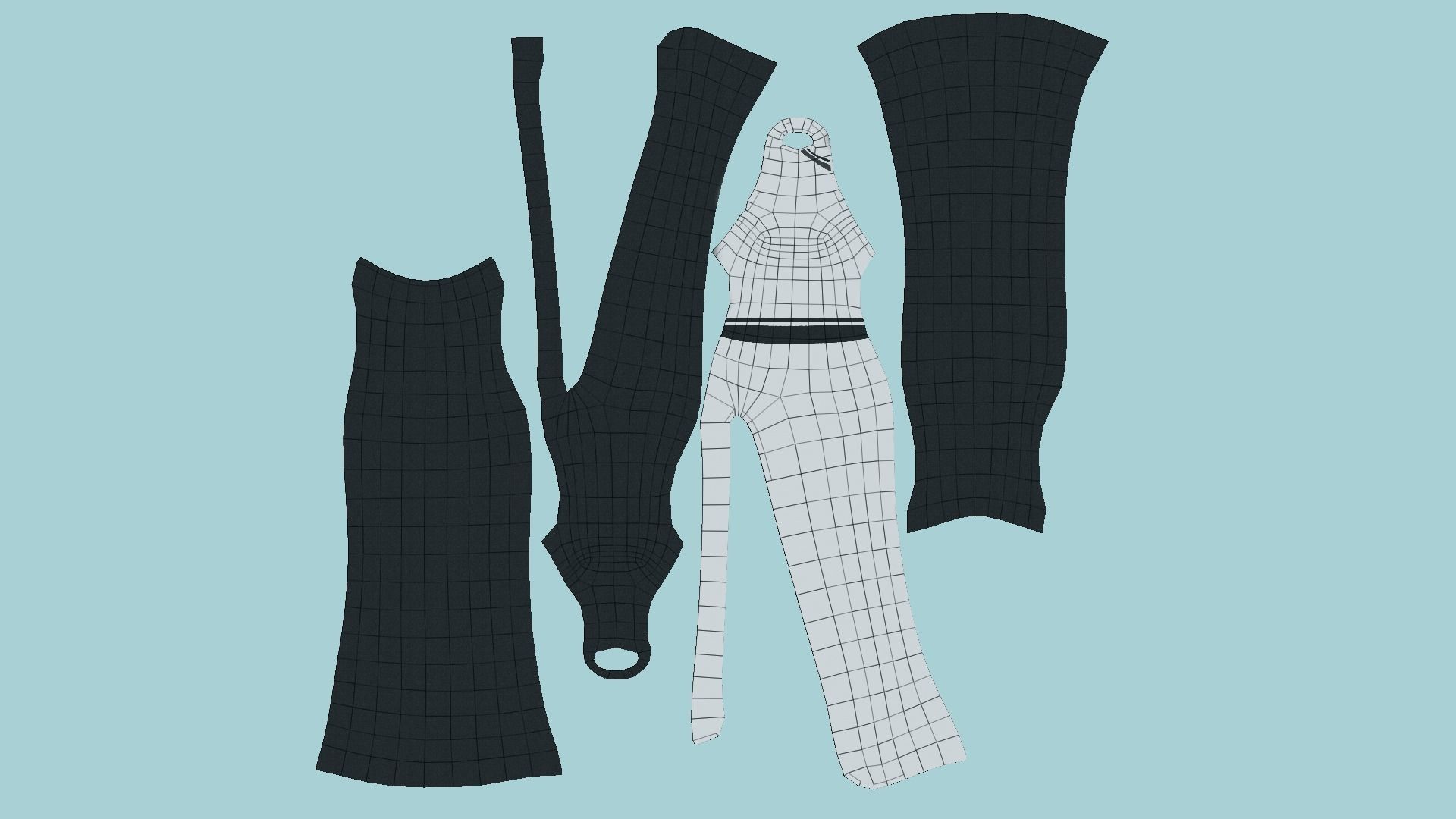 08 Female Long Dress - Woman Character Design Fashion 3D Model Collection_61