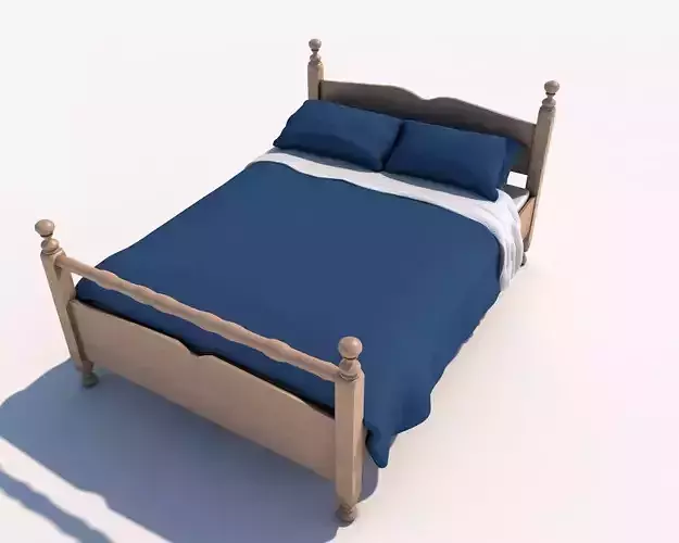 Simple Bed Free 3D model
