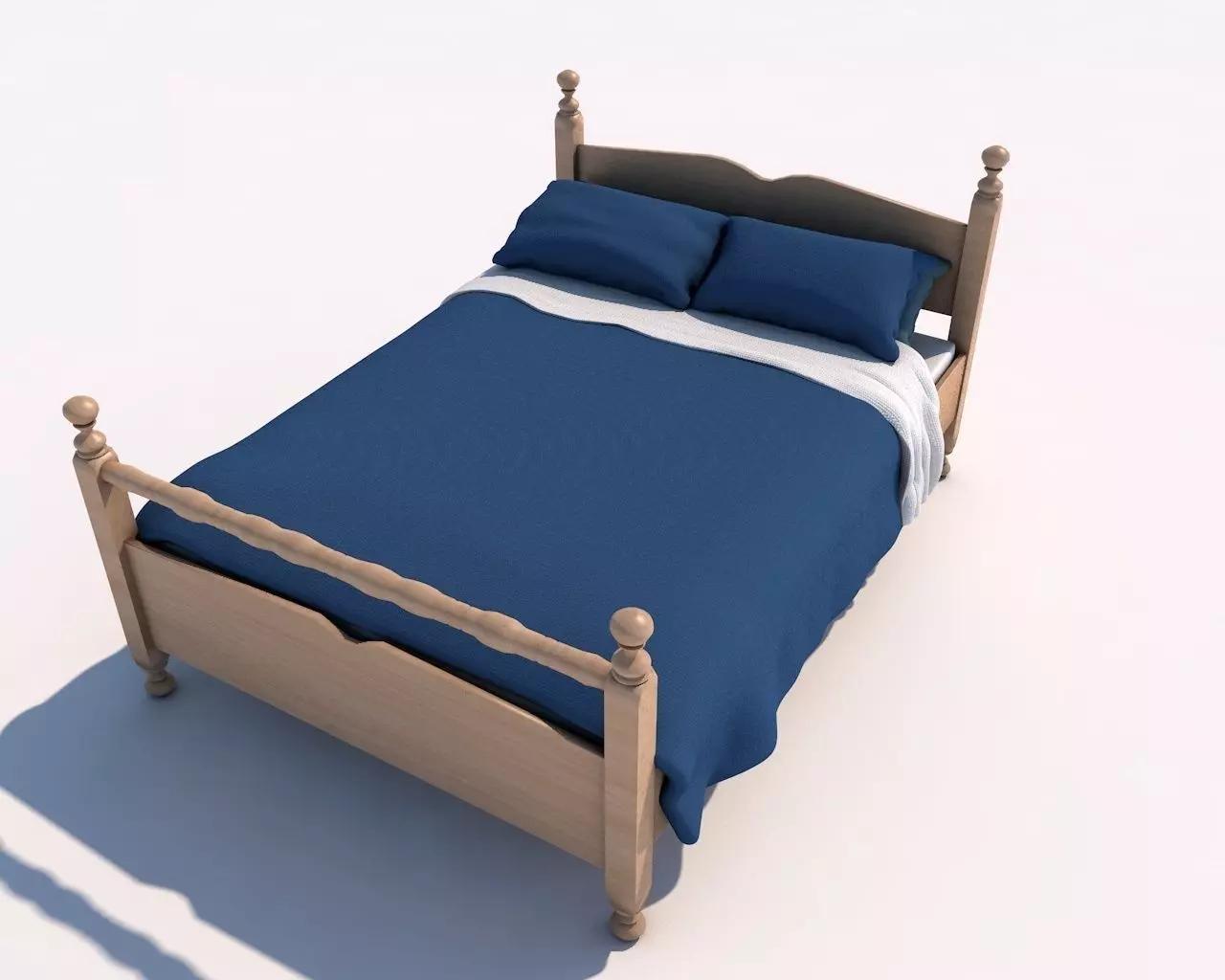 Simple Bed Free 3D model