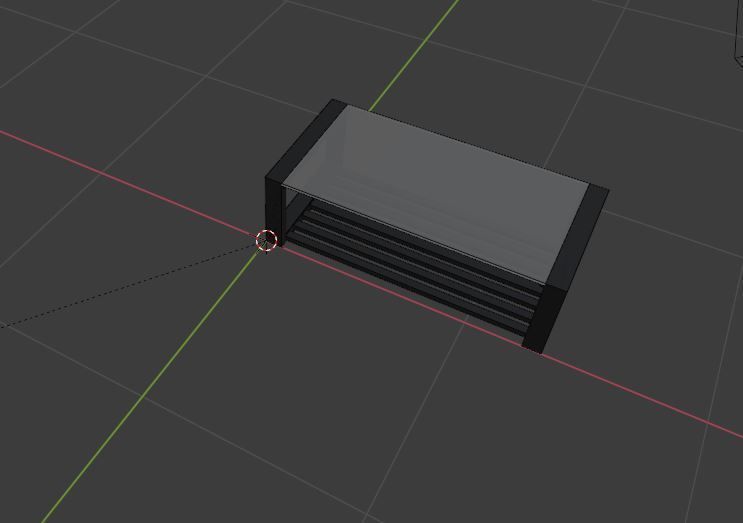 Glass Coffee Table  Low-poly 3D model_3