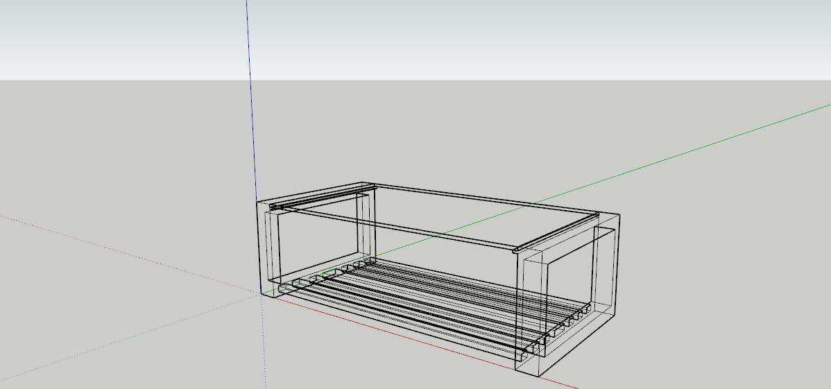 Glass Coffee Table  Low-poly 3D model_6