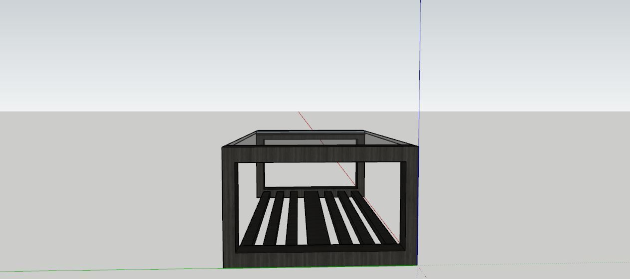 Glass Coffee Table  Low-poly 3D model_1