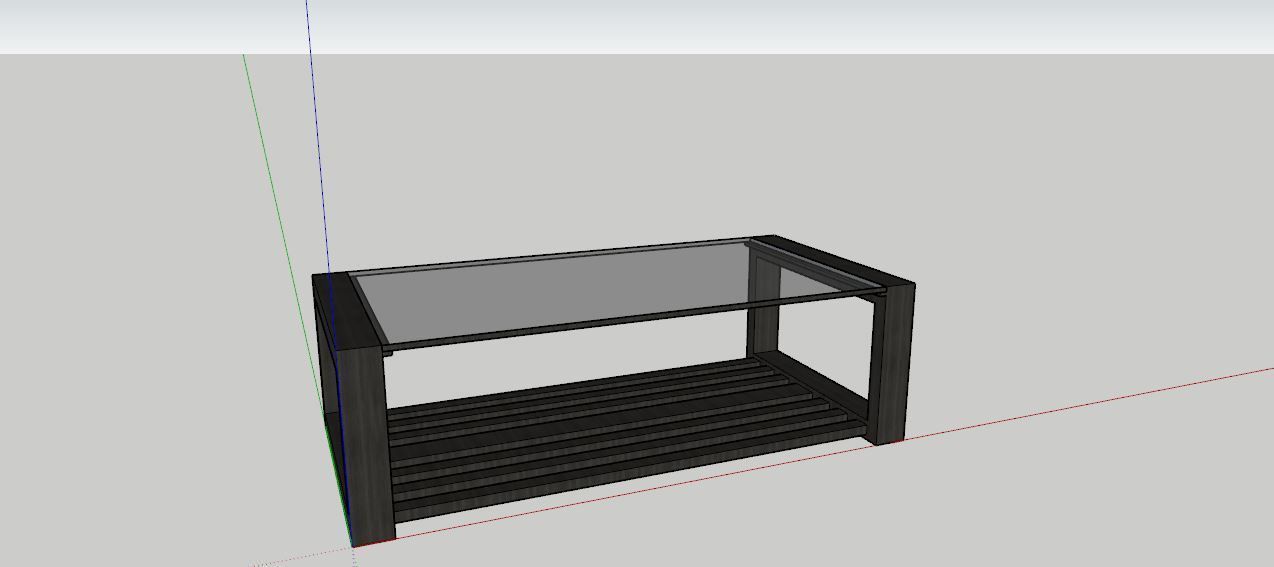 Glass Coffee Table  Low-poly 3D model_5