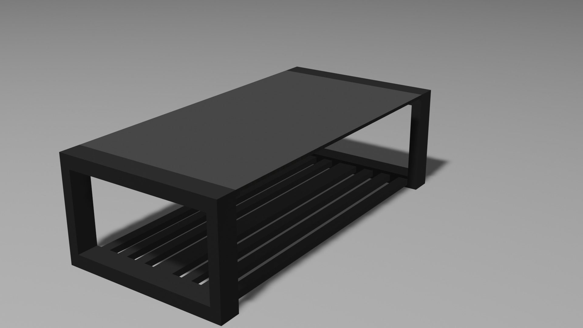 Glass Coffee Table  Low-poly 3D model_4