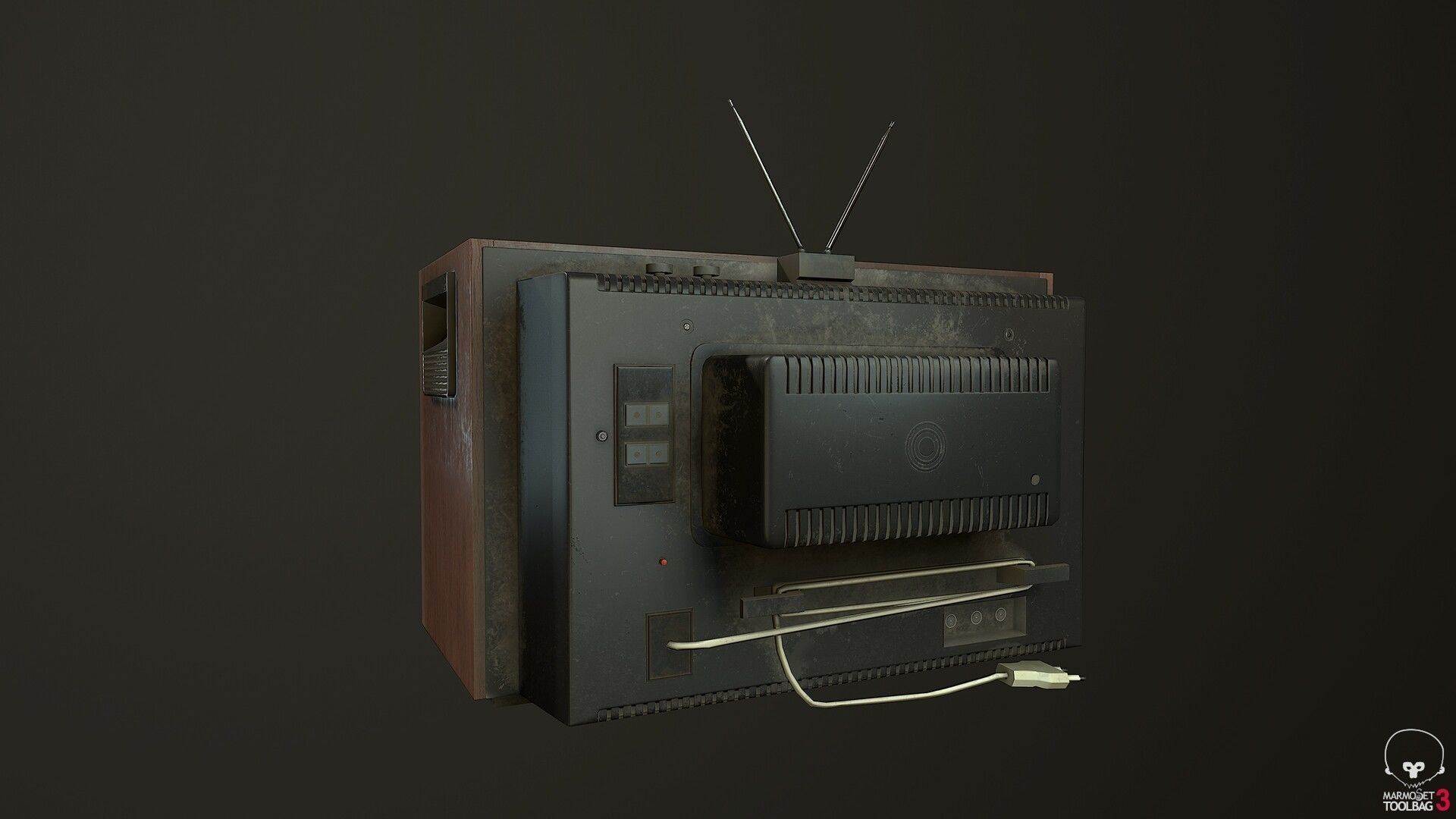 SONY Trinitron KV-1300E Low-Poly 3D Model Low-poly 3D model_4