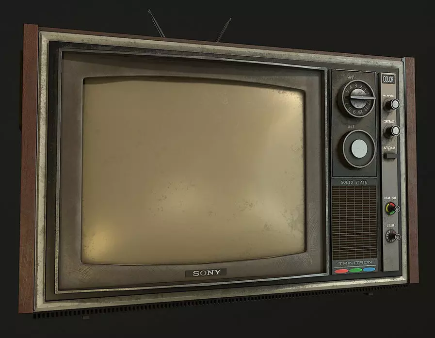 SONY Trinitron KV-1300E Low-Poly 3D Model Low-poly 3D model_0