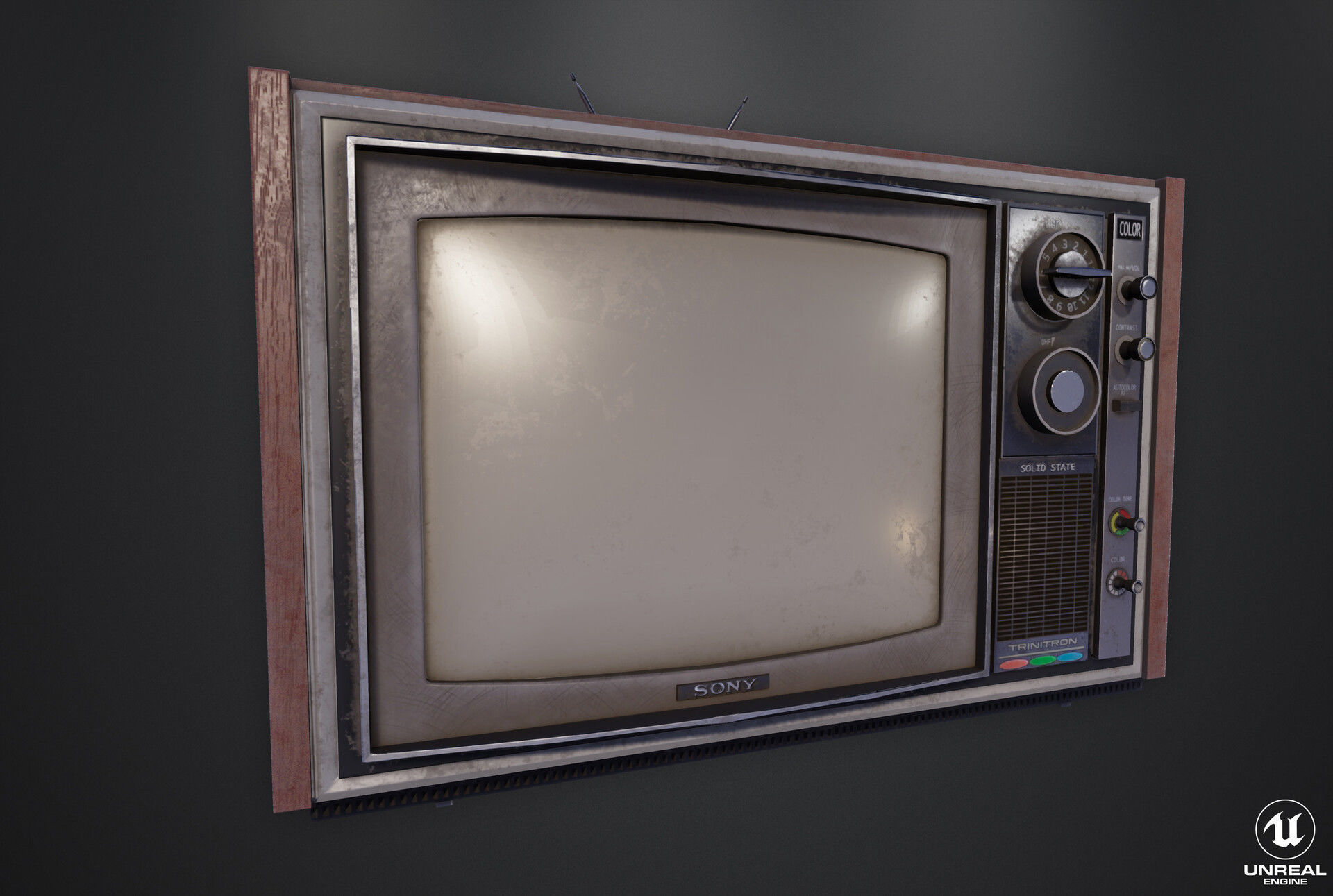 SONY Trinitron KV-1300E Low-Poly 3D Model Low-poly 3D model_5