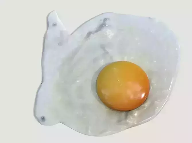 Poached Egg PBR Low-poly 3D model