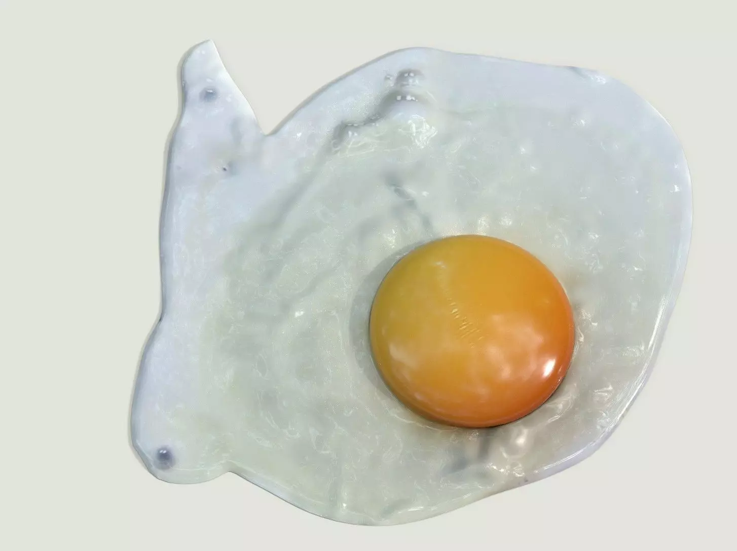 Poached Egg PBR Low-poly 3D model_0