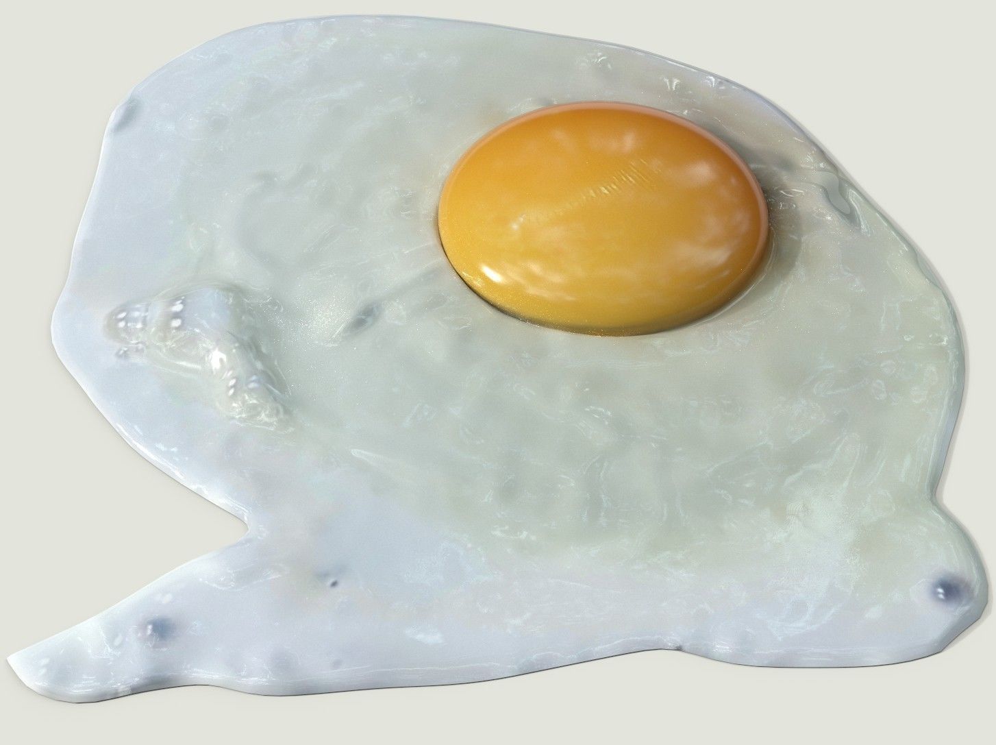Poached Egg PBR Low-poly 3D model_3