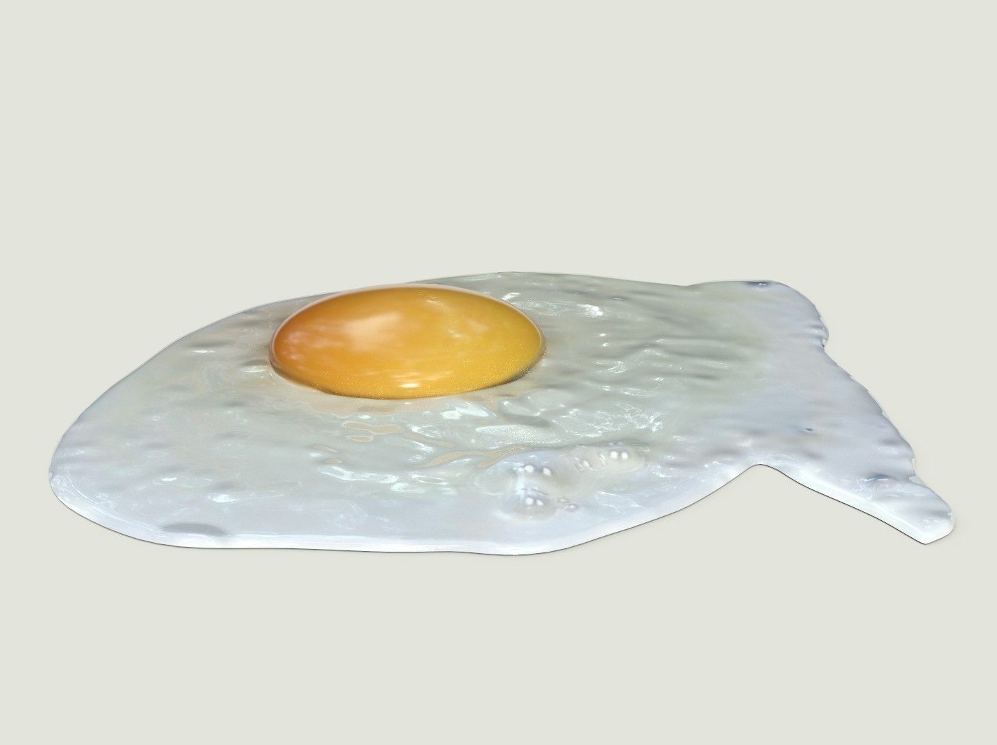 Poached Egg PBR Low-poly 3D model_2