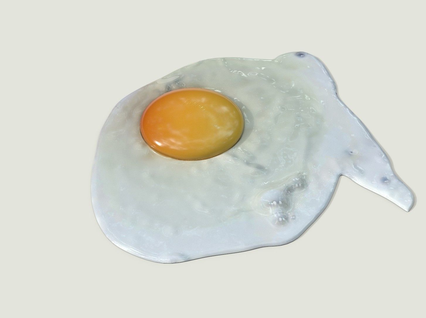 Poached Egg PBR Low-poly 3D model_1