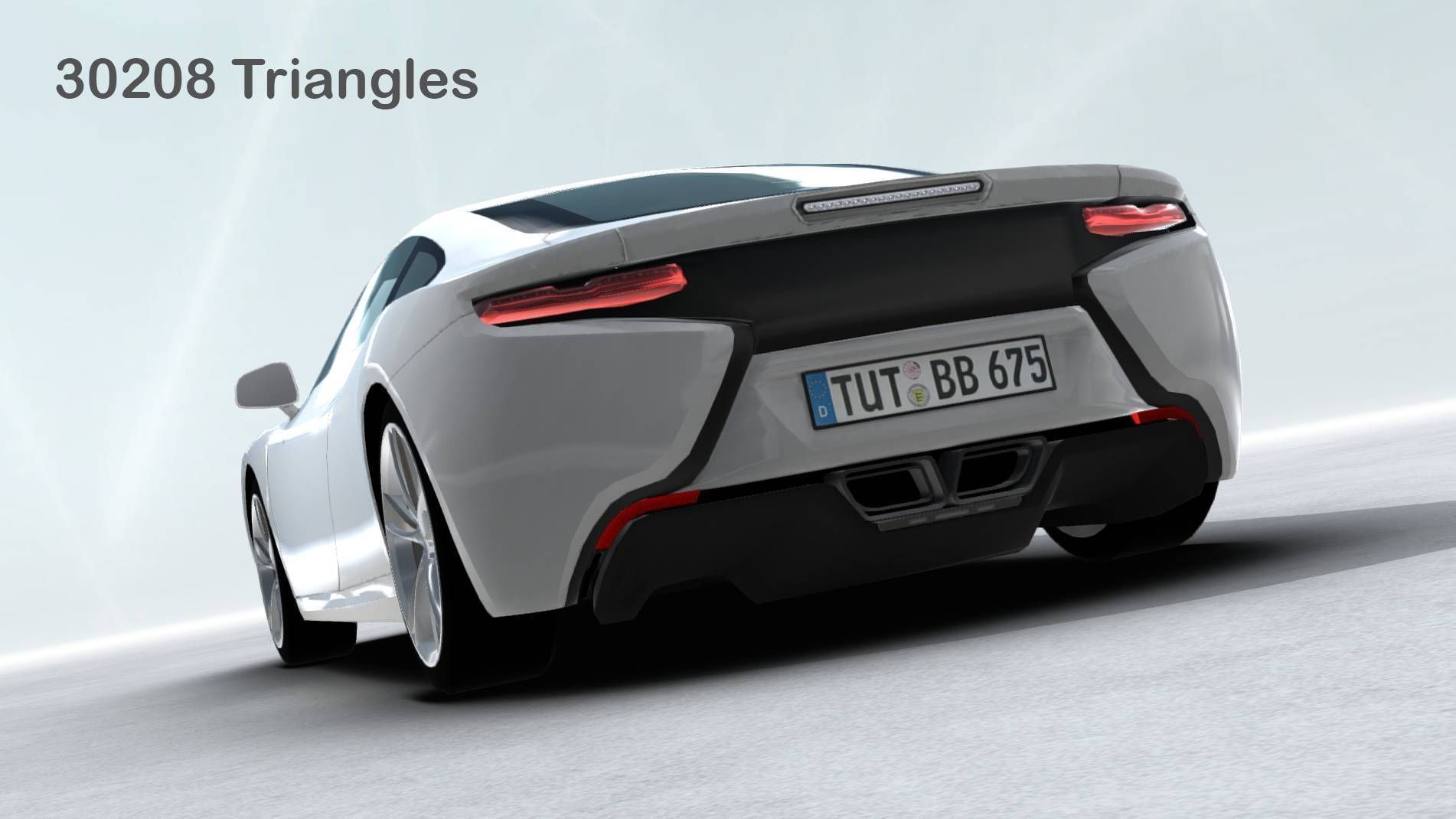 Generic Sports Car Realtime Low-poly 3D model_3