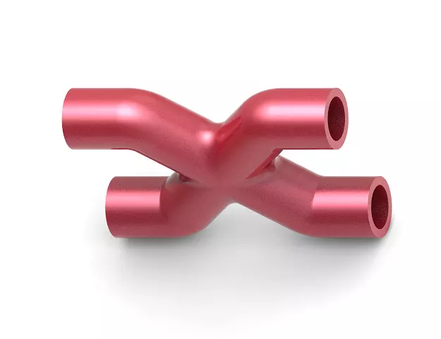 Creative Four Way Pipe Fitting 3D print model_0