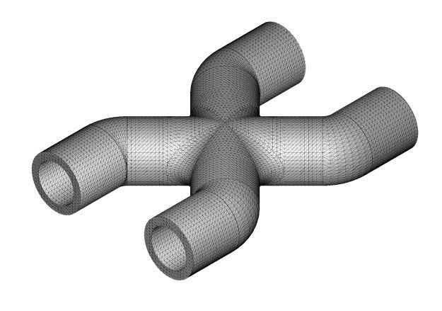 Creative Four Way Pipe Fitting 3D print model_2