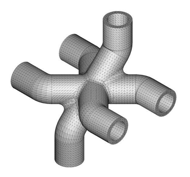 Creative Six Way Pipe Fitting 3D print model_2
