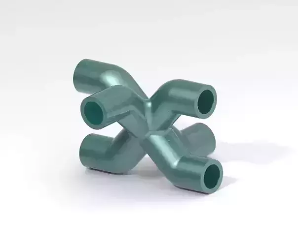 Creative Six Way Pipe Fitting 3D print model
