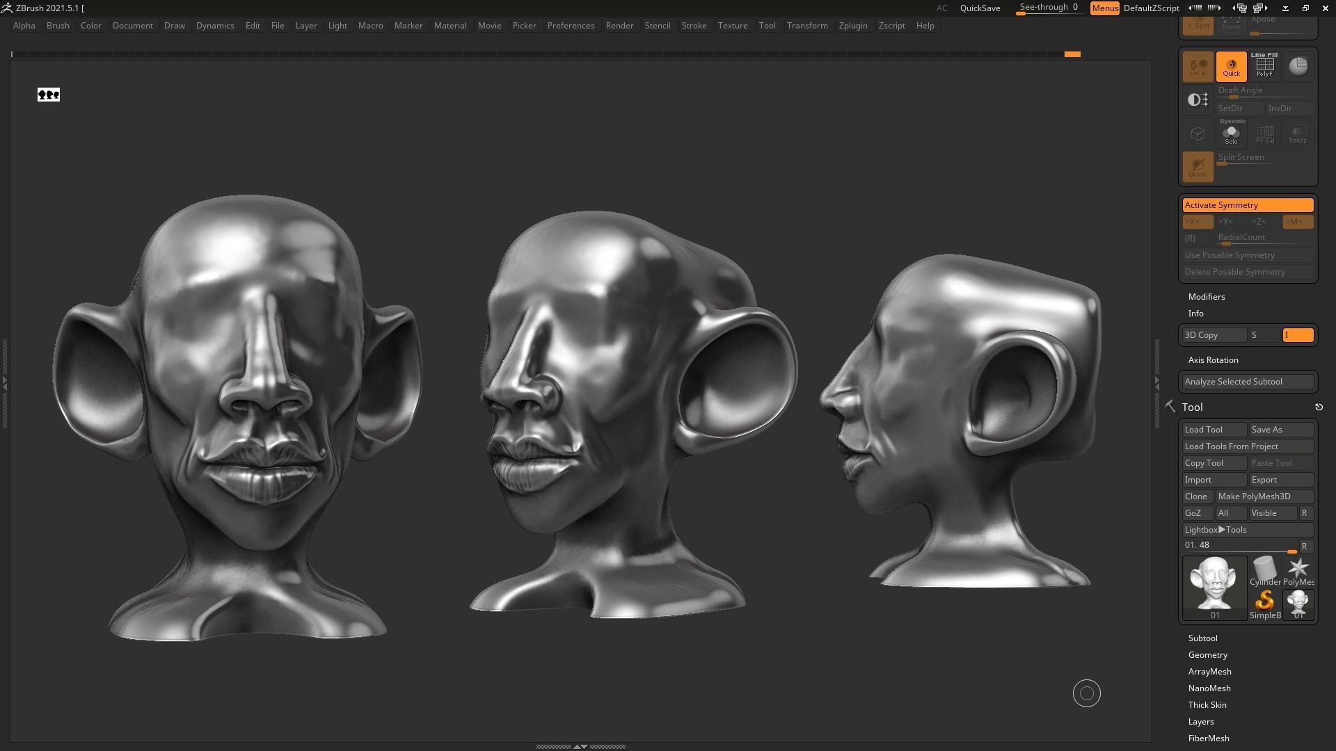 human head modern sculpture 3d print model 77 3D print model_4