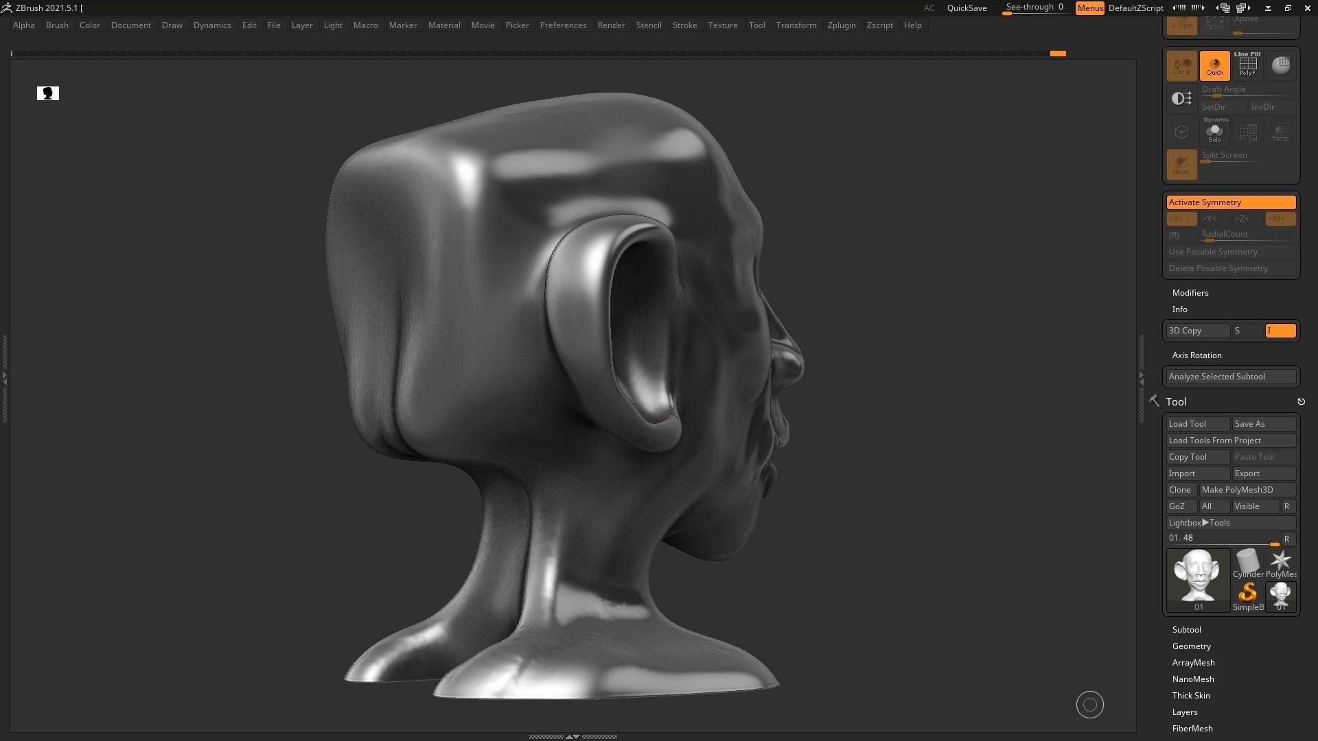 human head modern sculpture 3d print model 77 3D print model_13