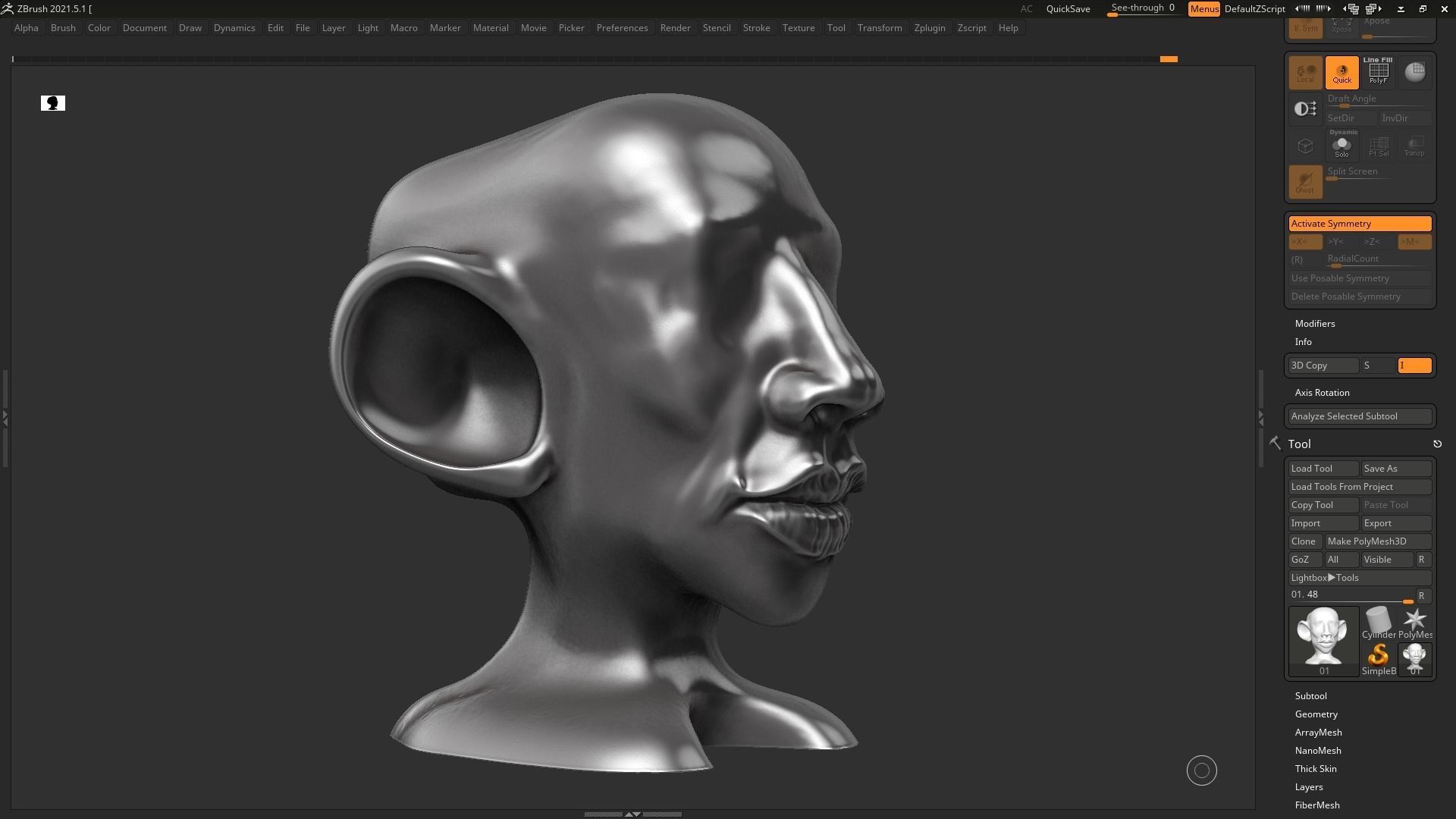 human head modern sculpture 3d print model 77 3D print model_6