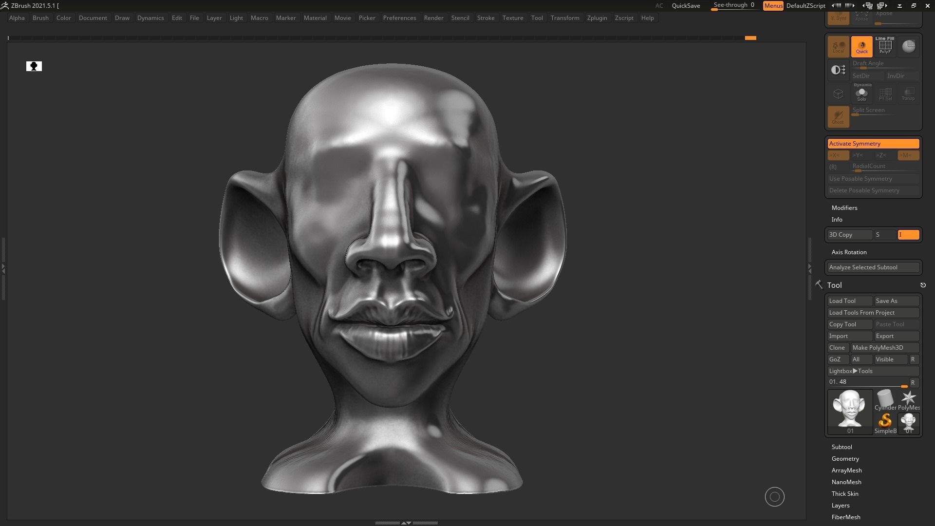 human head modern sculpture 3d print model 77 3D print model_12