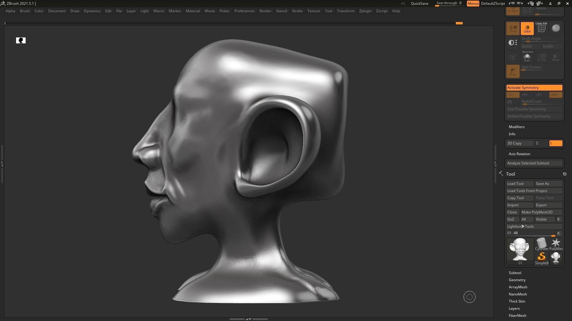 human head modern sculpture 3d print model 77 3D print model_8