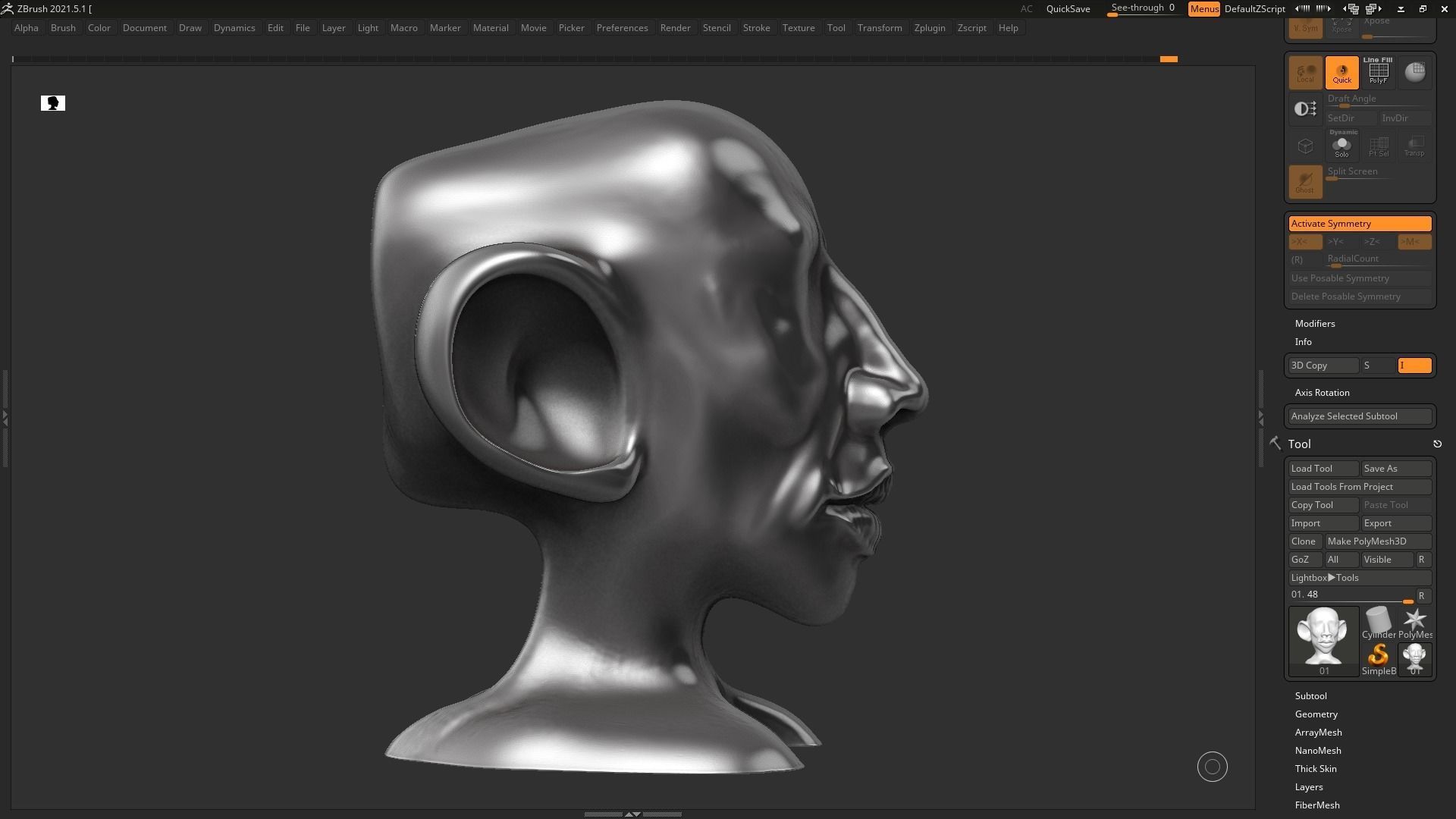 human head modern sculpture 3d print model 77 3D print model_9