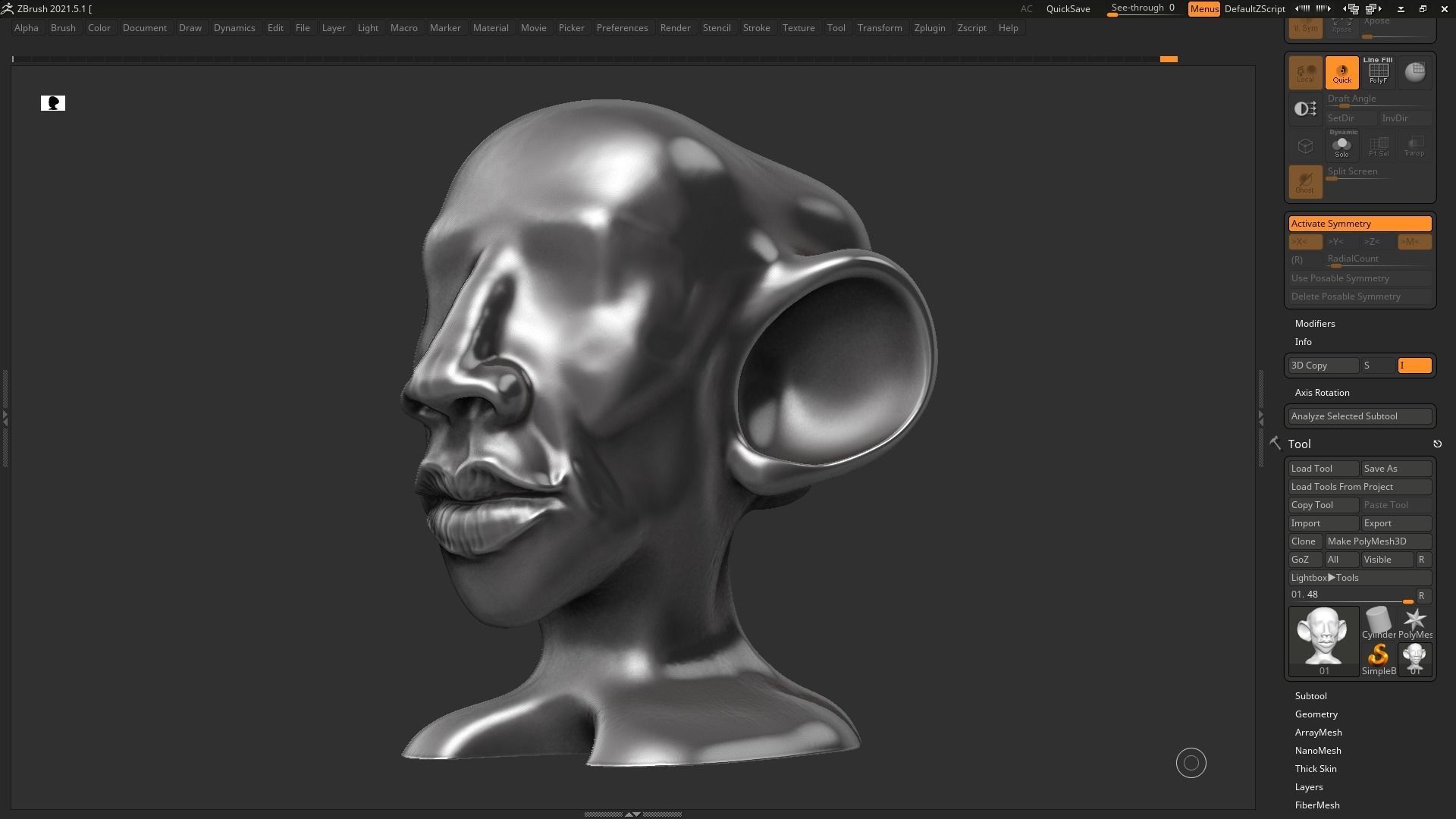 human head modern sculpture 3d print model 77 3D print model_15