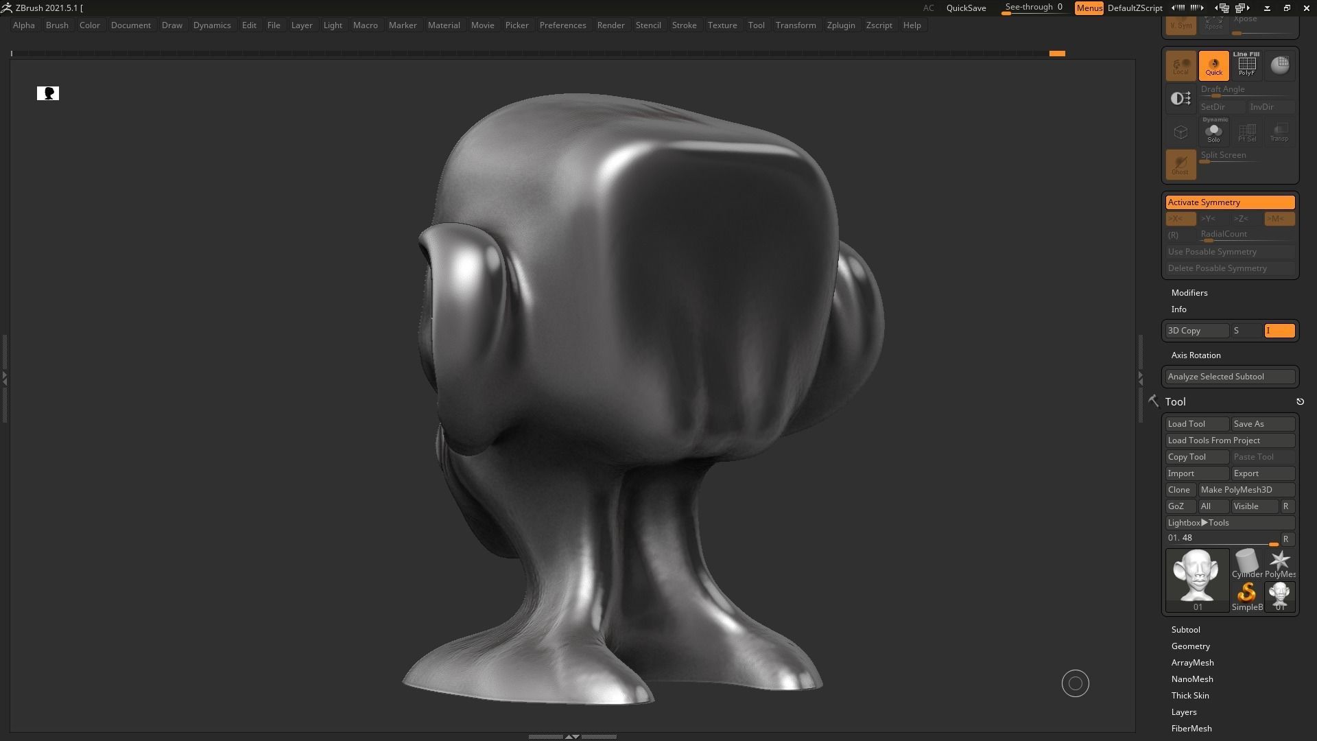 human head modern sculpture 3d print model 77 3D print model_11