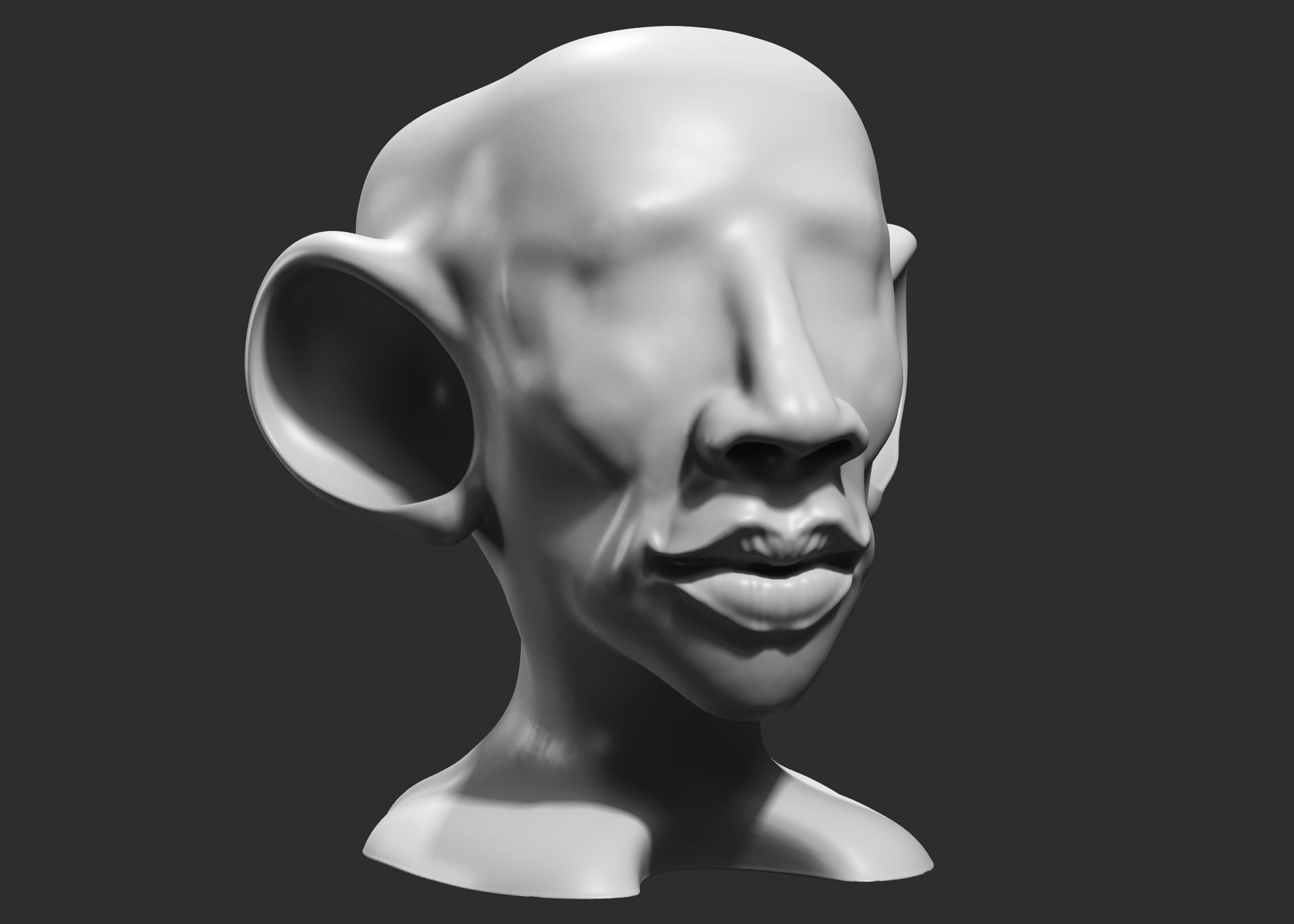 human head modern sculpture 3d print model 77 3D print model_1