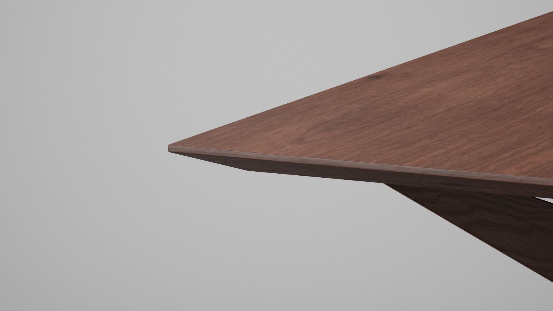 Estrella dining Table walnut finish Low-poly 3D model_3